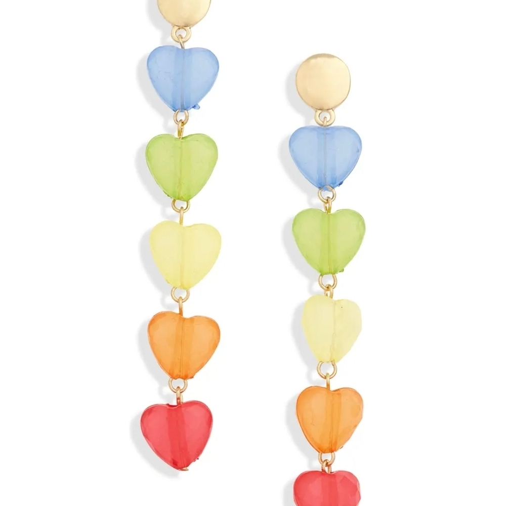 BP Multicolor Heart Drop Earrings